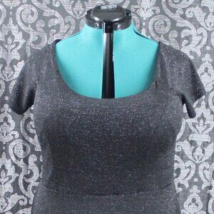 Always Indigo Black Shimmer Mini Skater Dress 2X
